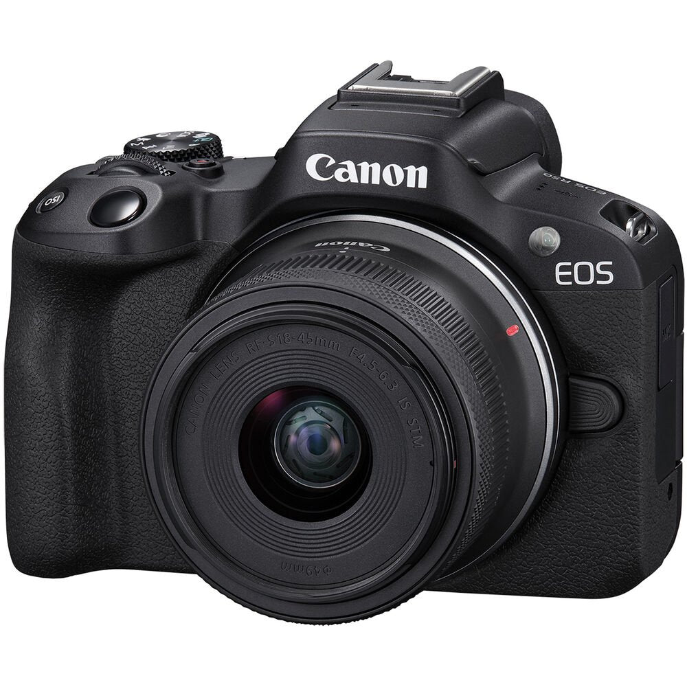 Canon EOS R50 Mirrorless Camera with 18-45mm Lens (Black) image 0