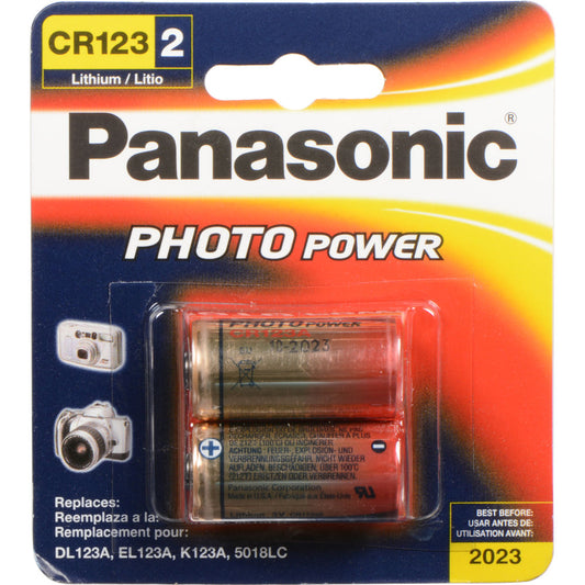 Panasonic CR123A Lithium Batteries (3V, 2-Pack) image 0
