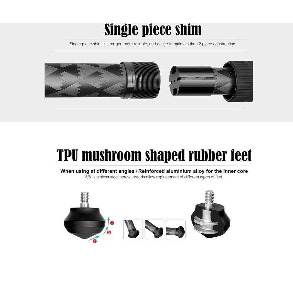 Leofoto Mr. Q LQ-324C+LH-40 Carbon Fiber Tripod with Ball Head image 3