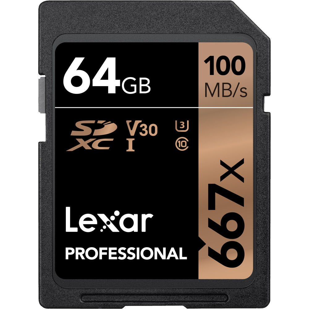 Lexar 64GB Professional 667x UHS-I SDXC Memory Card image 0