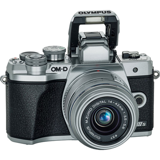 Olympus OM-D E-M10 Mark III Mirrorless MFT Digital Camera with 14-42mm EZ Lens (Silver) image 0