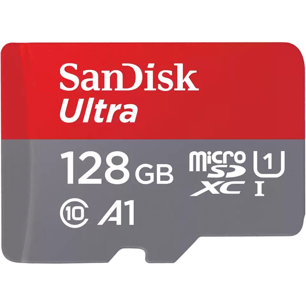 SanDisk 128GB Ultra UHS-I microSDXC Memory Card with SD Adapter image 0
