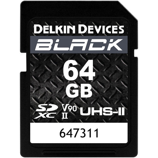 Delkin Devices 64GB BLACK UHS-II SDXC Memory Card image 0