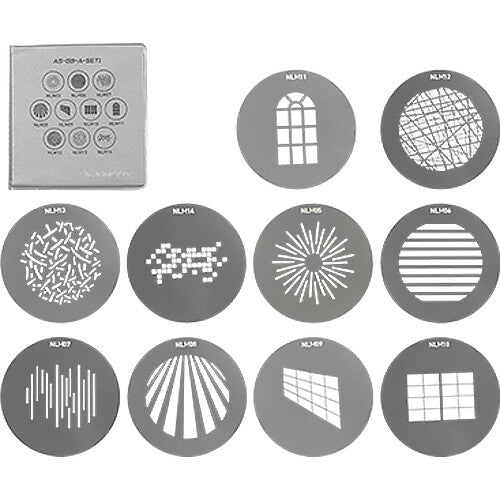 Nanlux NL Mount Projection Attachment Gobo Set 1 (10-Pack) image 0