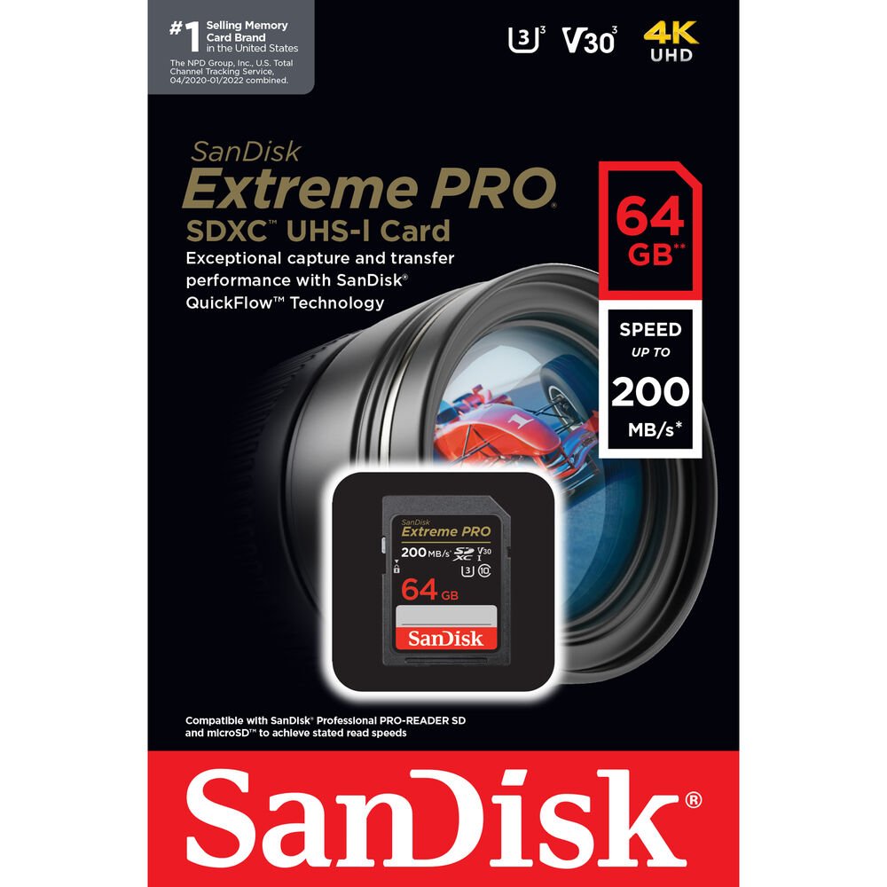 SanDisk 64GB Extreme PRO UHS-I SDXC Memory Card image 3
