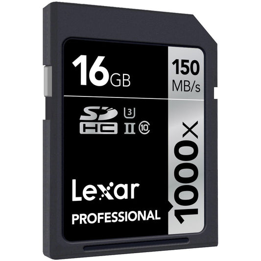 Lexar 16GB Professional 1000x UHS-II SDHC Memory Card image 1