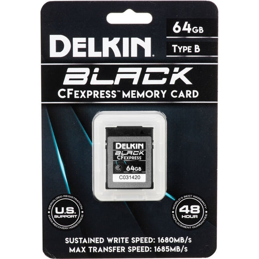 Delkin Devices 64GB BLACK CFexpress Type B Memory Card image 1