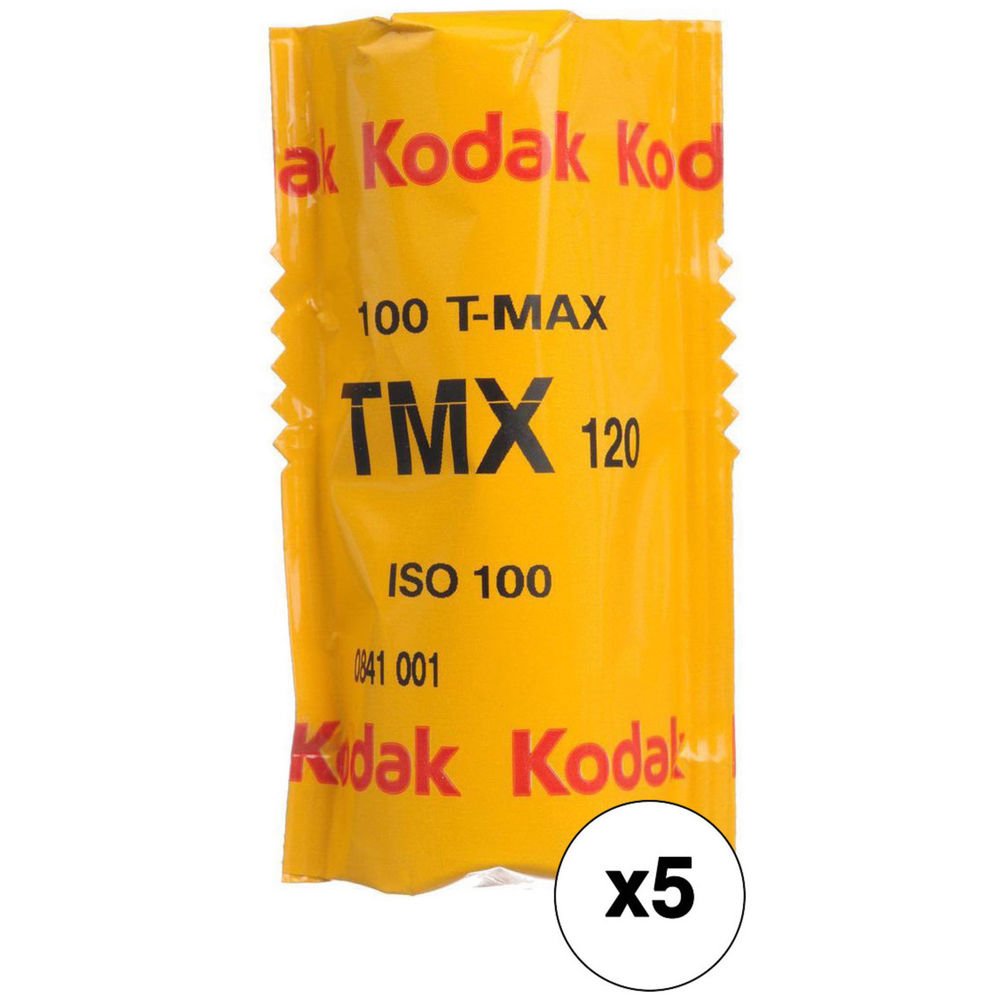 Kodak Professional T-Max 100 Black and White Negative Film (120 Roll Film, 5-Pack) image 0