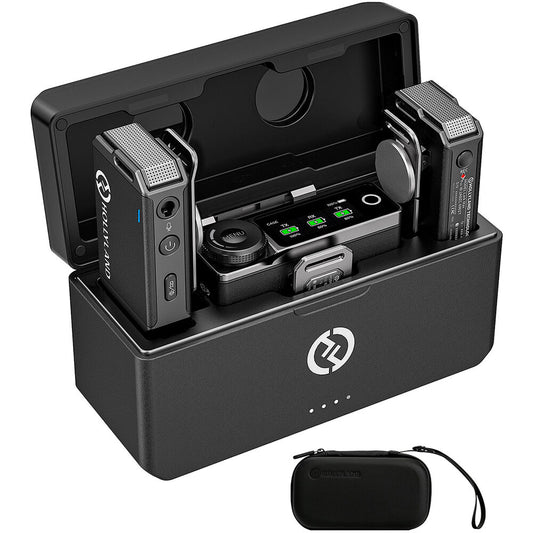 Hollyland LARK MAX Duo 2-Person Wireless Microphone System (2.4 GHz, Black) image 0