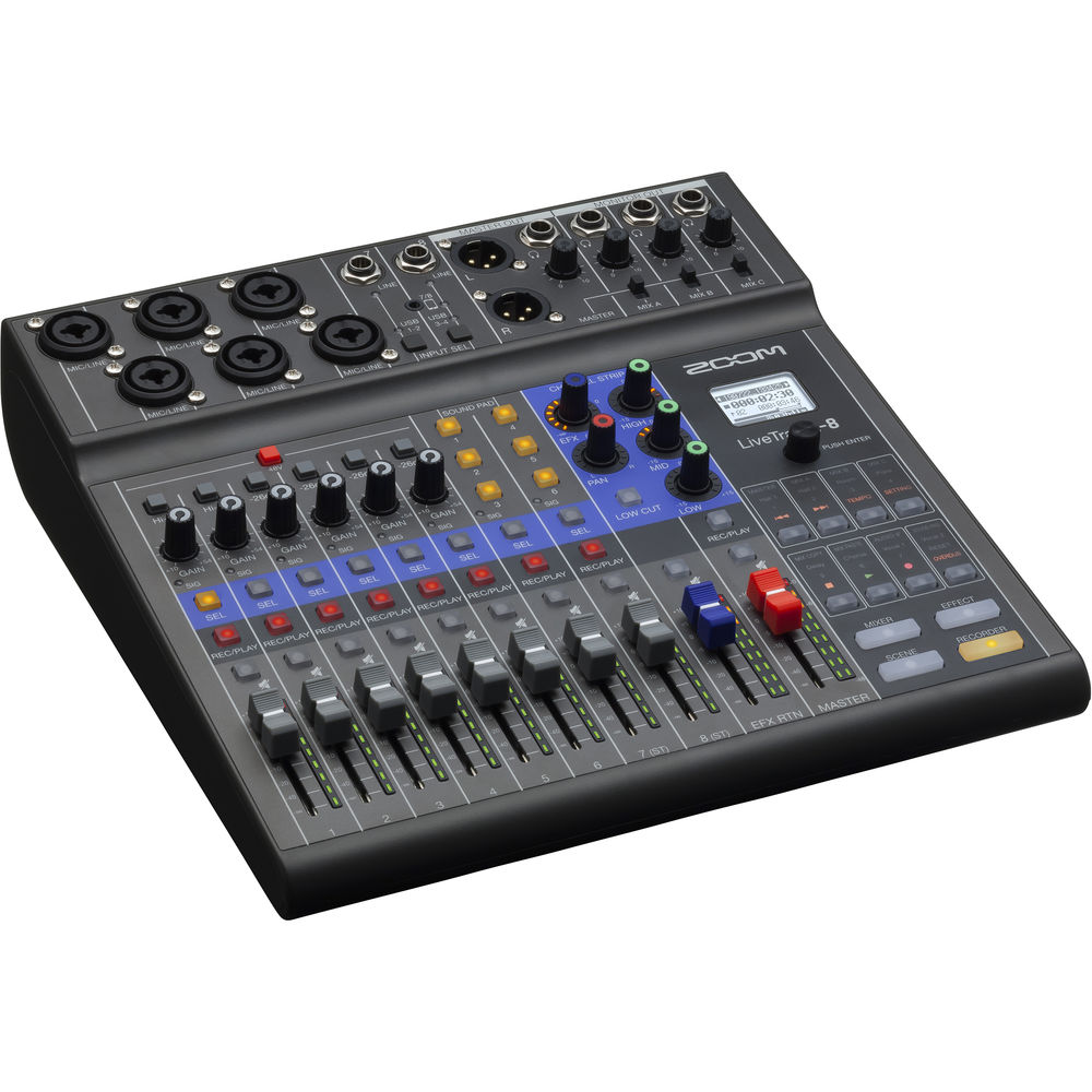 Zoom LiveTrak L-8 Portable 8-Channel Digital Mixer and Multitrack Recorder image 1