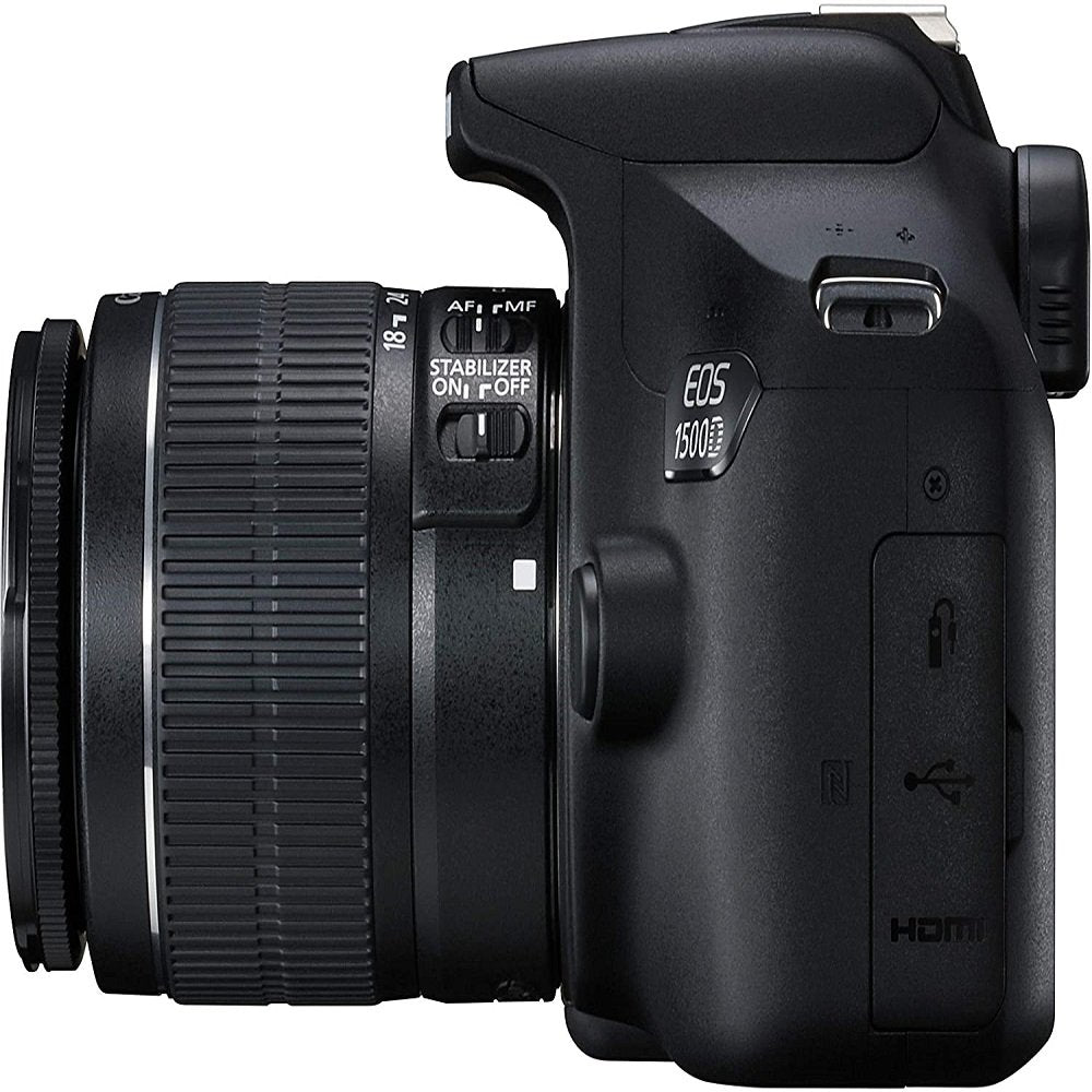 Canon EOS 1500D 24.1MP Digital SLR Camera (Black) with 18-55 and 55-250mm is II Lens image 3