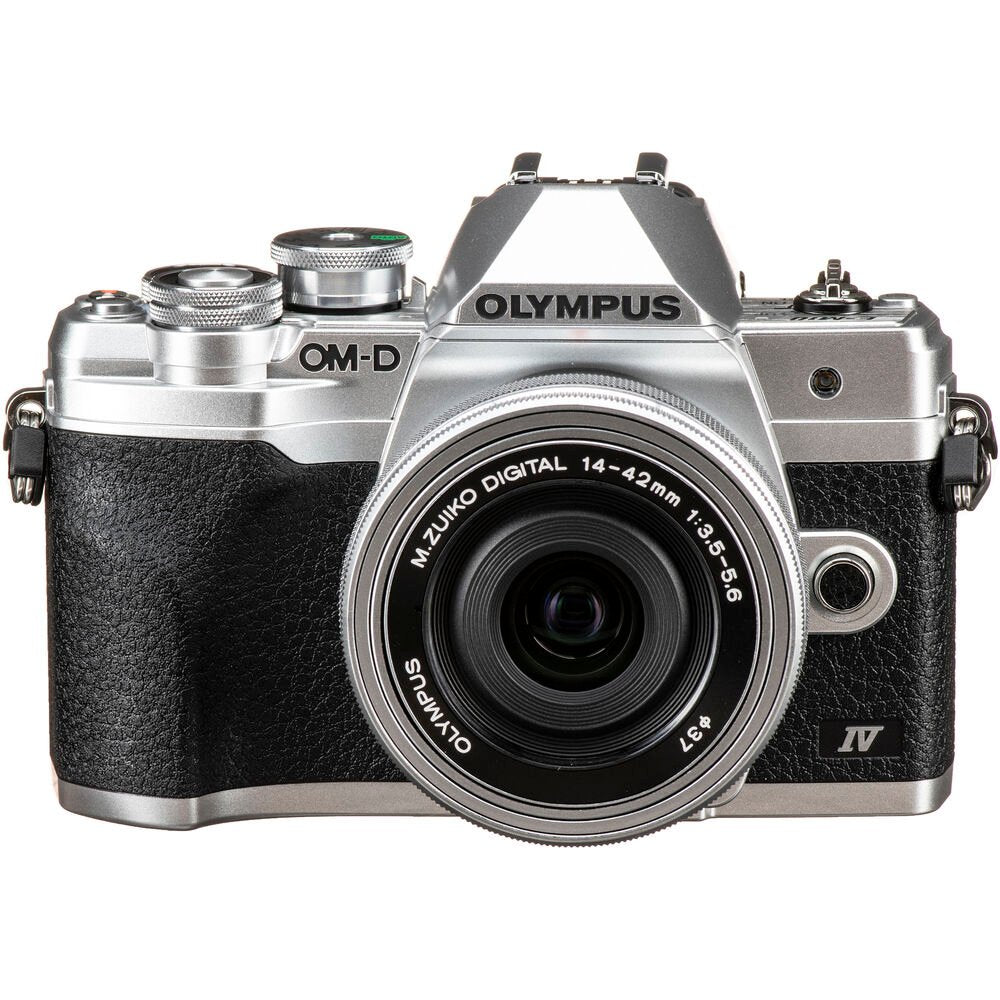 Olympus OM-D E-M10 Mark IV Mirrorless Camera with 14-42mm EZ Lens (Silver) image 0