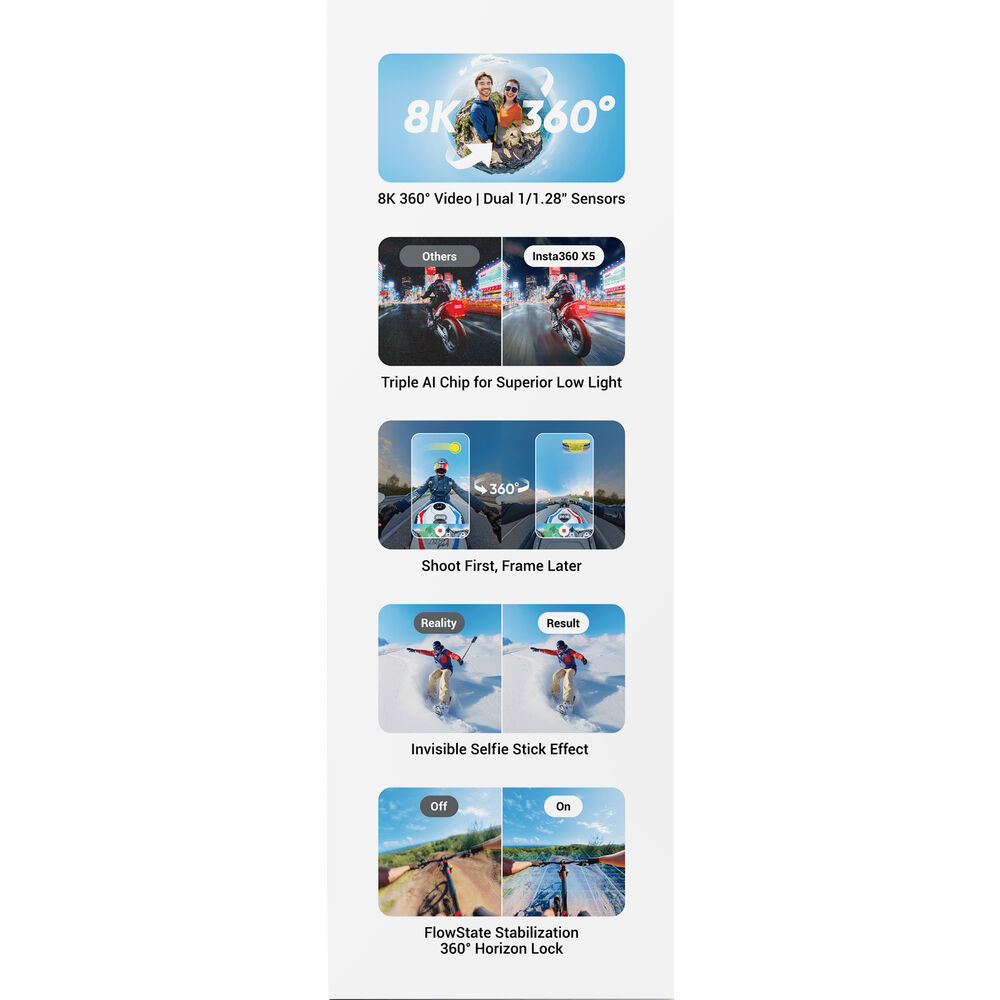 Insta360 X5 360 Action Camera Essentials Bundle image 3
