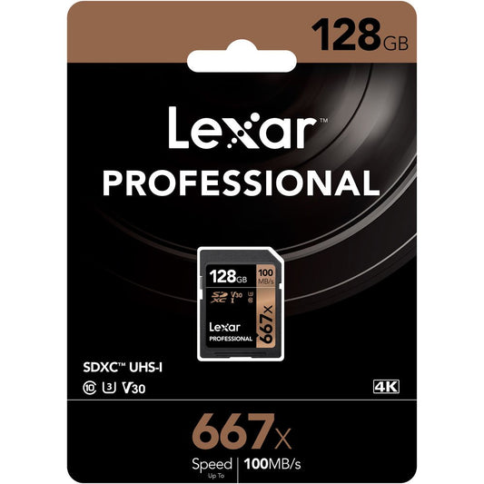 Lexar 128GB Professional 667x UHS-I SDXC Memory Card image 1