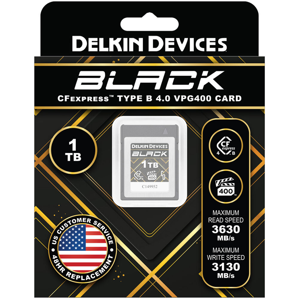 Delkin Devices 1TB BLACK CFexpress Type B 4.0 Memory Card image 2