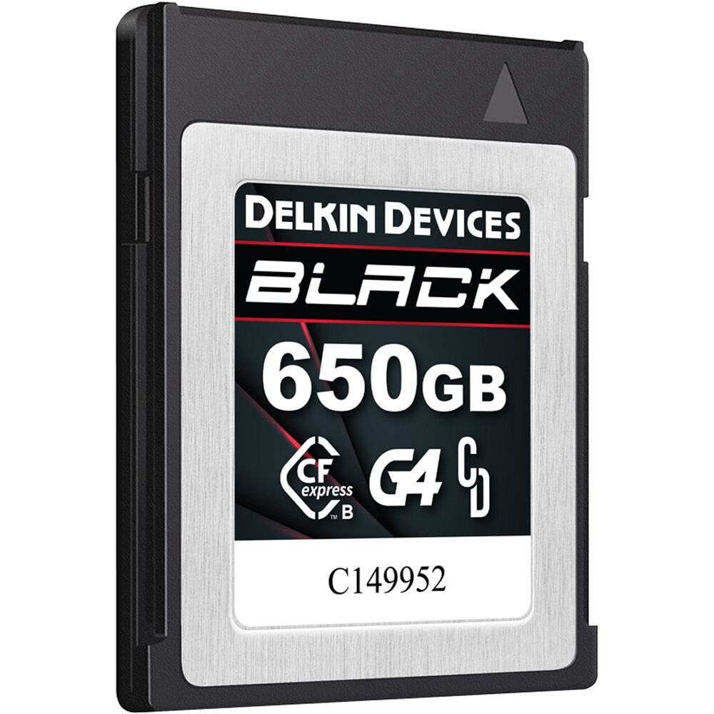 Delkin 650GB BLACK G4 CFexpress Type B Memory Card image 1