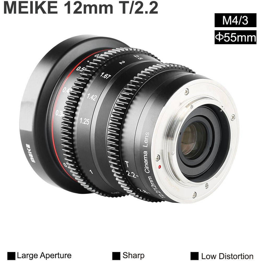 Meike 12mm T2.2 Manual Focus Wide Angle Cinema Lens (MFT Mount) image 1