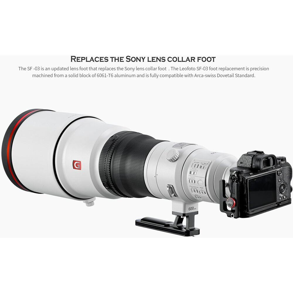 Leofoto SF-03 Replacement Lens Foot for Sony FE 400mm f/2.8 & FE 600mm f/4 GM OSS Lenses image 4