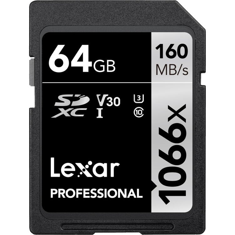 Lexar 64GB Professional 1066x UHS-I SDXC Memory Card (SILVER Series) image 0