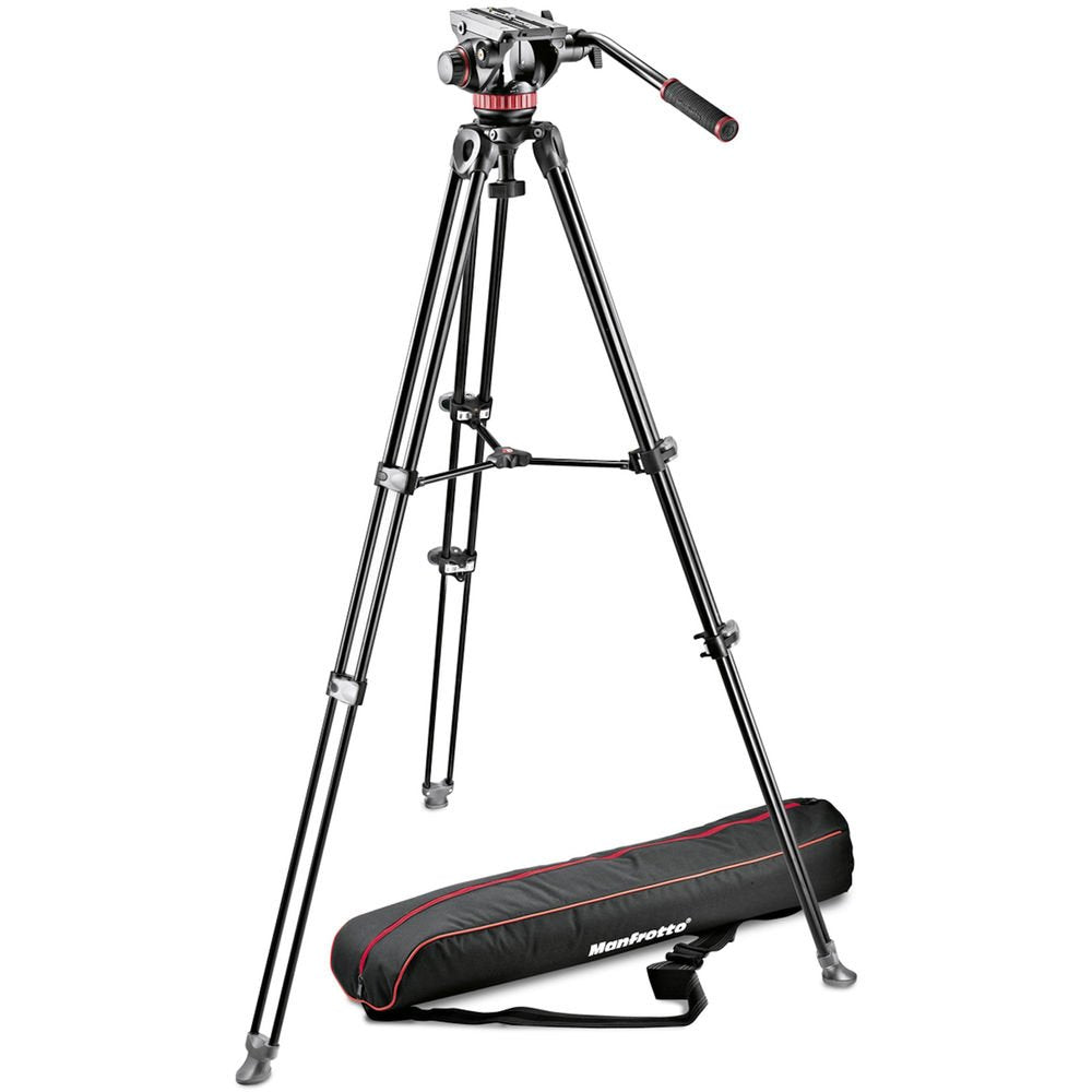 Manfrotto MVH502A Fluid Head and MVT502AM Tripod with Carrying Bag image 0