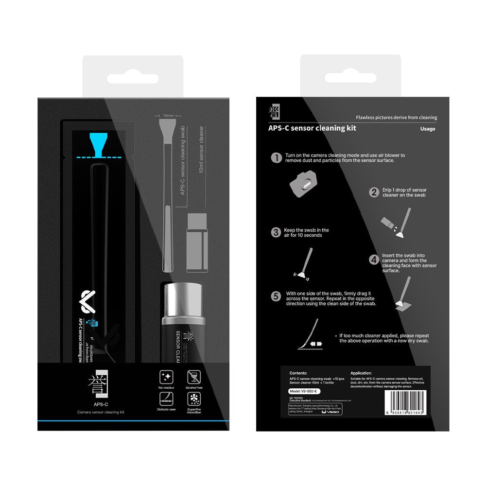 VSGO VS-S02-E APS-C Digital Camera Sensor Cleaning Swab Kit image 2