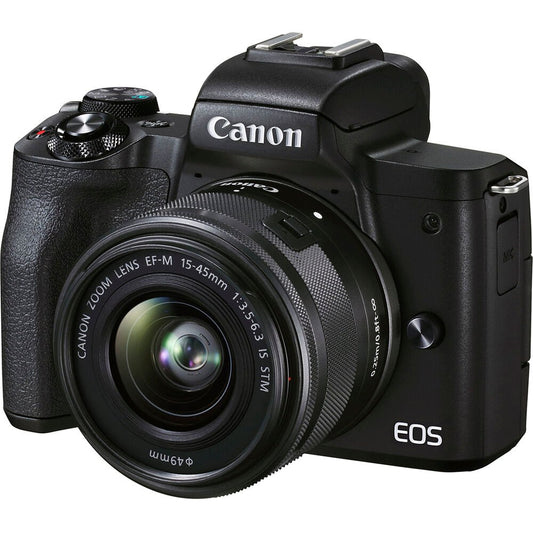 Canon EOS M50 Mark II Mirrorless Camera with 15-45mm Lens (Silver) image 0