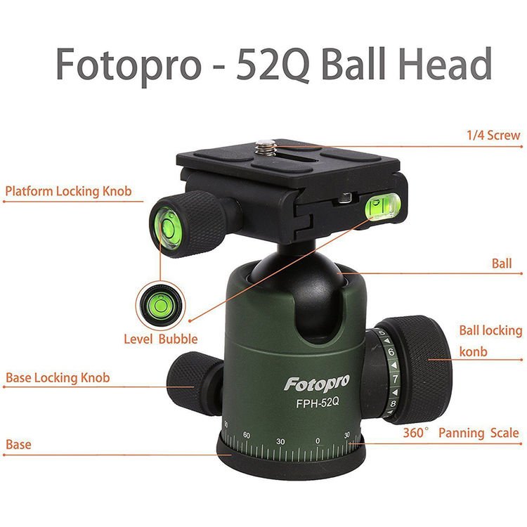 Fotopro X-GO Chameleon Tripod Kit with FPH-52Q Ball Head image 5
