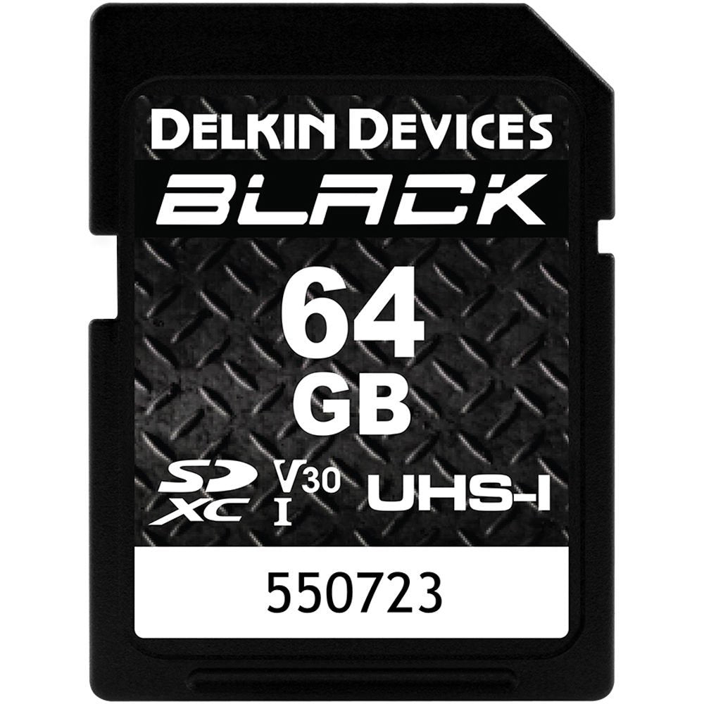 Delkin Devices 64GB BLACK UHS-I SDXC Memory Card image 0