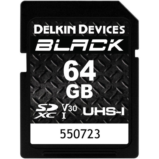 Delkin Devices 64GB BLACK UHS-I SDXC Memory Card image 0