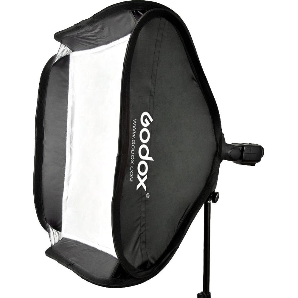 Godox S-Type Bowens Mount Flash Bracket with Softbox Kit (23.6 x 23.6") image 2