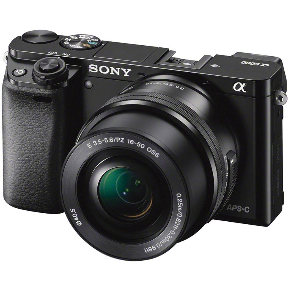 Sony Alpha A6000 Mirrorless Digital Camera with 16-50mm and 55-210mm Lenses (Black) image 1