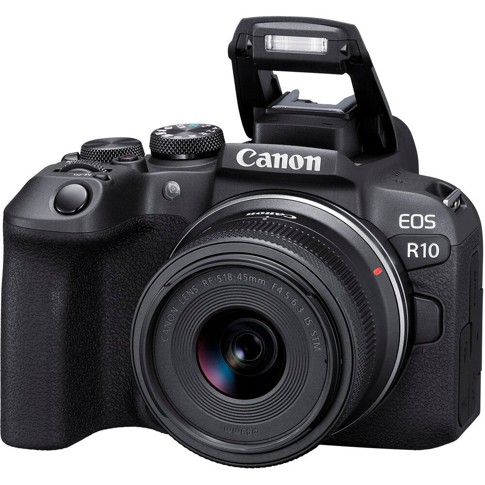 Canon EOS R10 Mirrorless Camera with 18-45mm Lens image 1