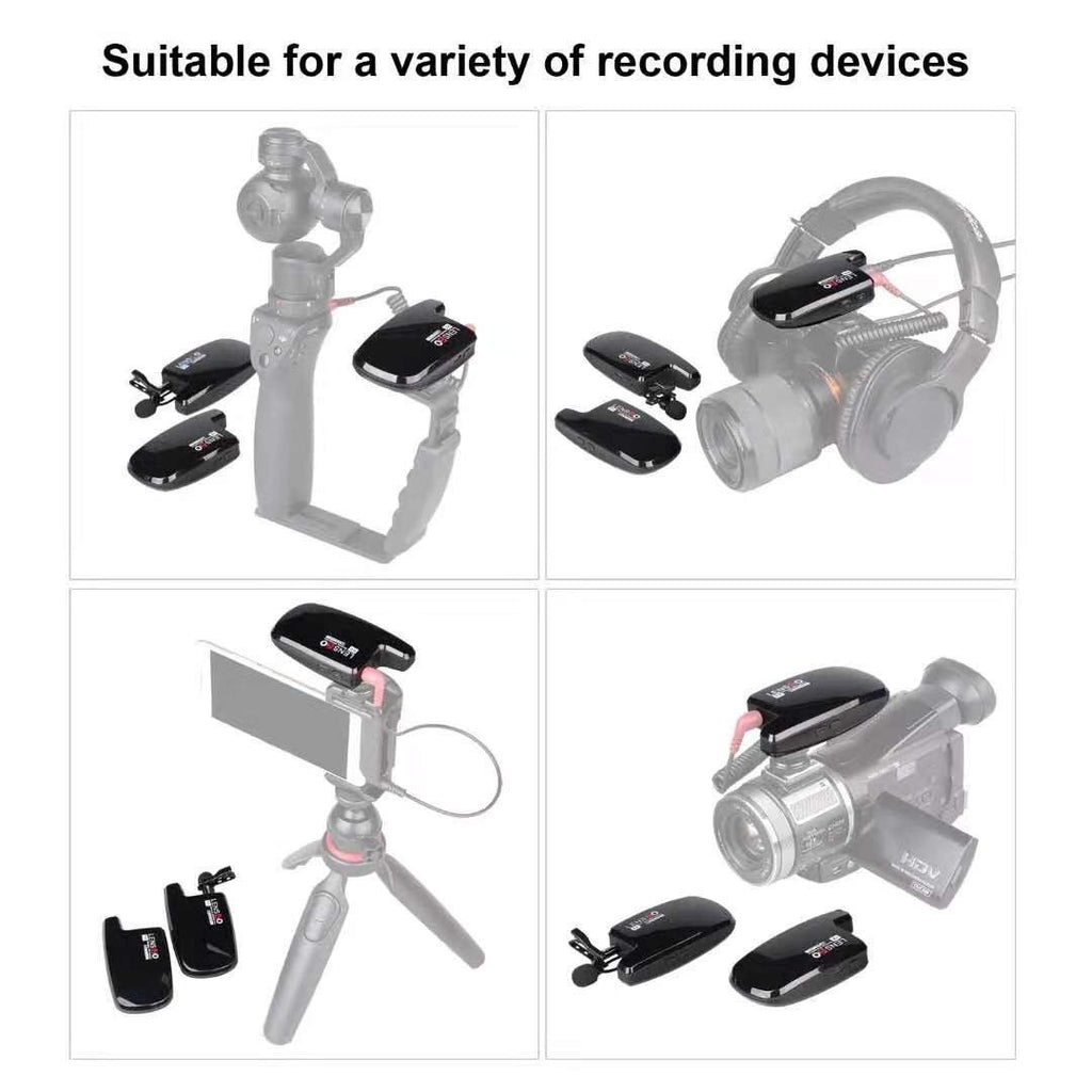 LENSGO LWM-308C Dual-Channels Lavalier Wireless Microphone - 2 Transmitter & 1 Receiver image 2