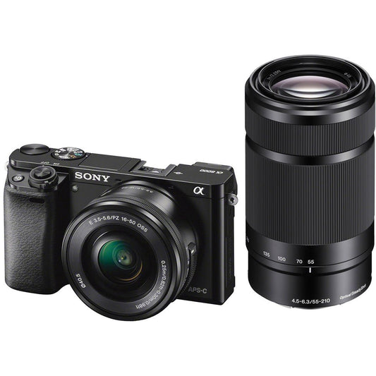 Sony Alpha A6000 Mirrorless Digital Camera with 16-50mm and 55-210mm Lenses (Black) image 0