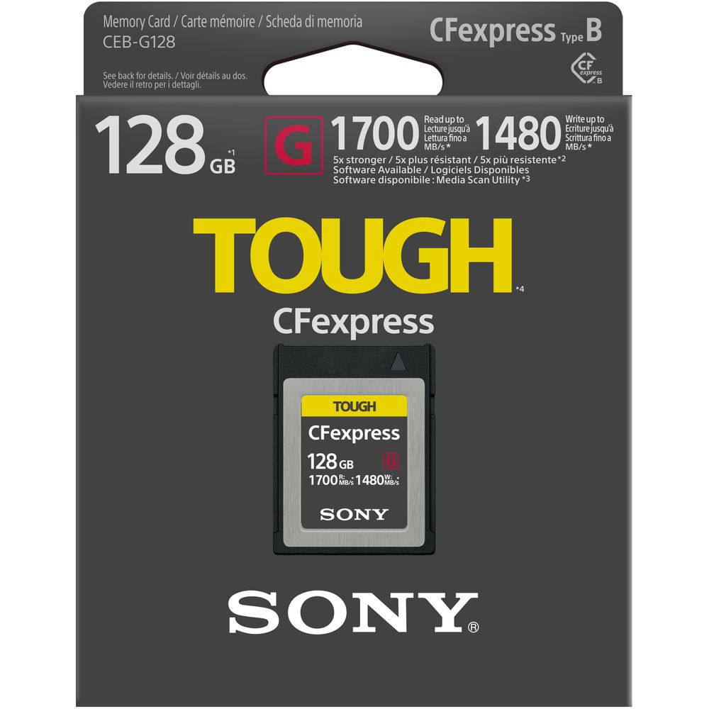 Sony 128GB CFexpress Type B TOUGH Memory Card image 1