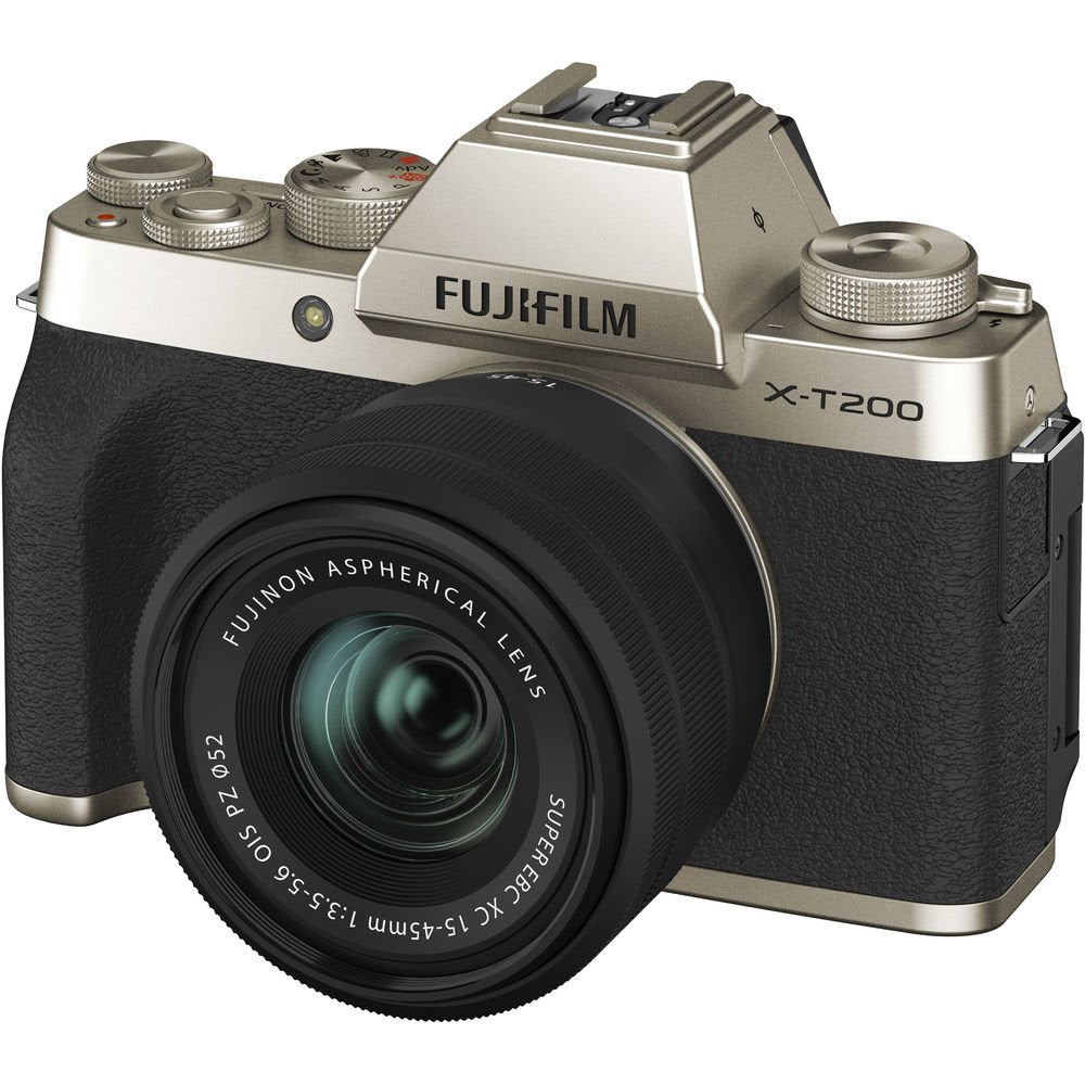 FUJIFILM X-T200 Mirrorless Digital Camera with 15-45mm Lens (Champagne Gold) image 3