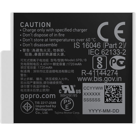 GoPro Enduro Rechargeable Li-Ion Battery for HERO9/10/11/12 Black image 1