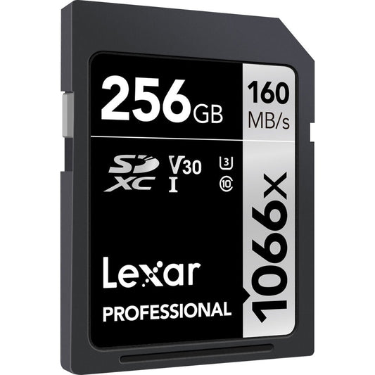 Lexar 256GB Professional 1066x UHS-I SDXC Memory Card (SILVER Series) image 1