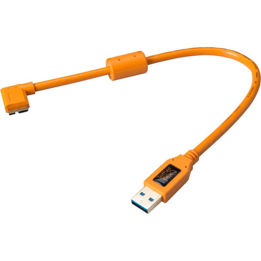 TETHER-PRO RIGHT ANGLE MICRO-B CU-61RT01-ORG image 1