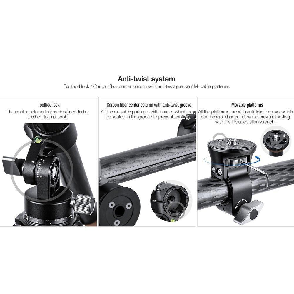Leofoto HC-32 Horizontal Panoramic Carbon Fiber Center Column System image 3