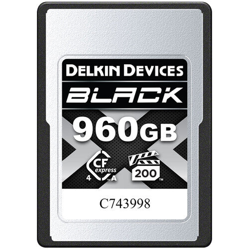 Delkin 960GB BLACK CFexpress Type A 4.0 Memory Card image 0