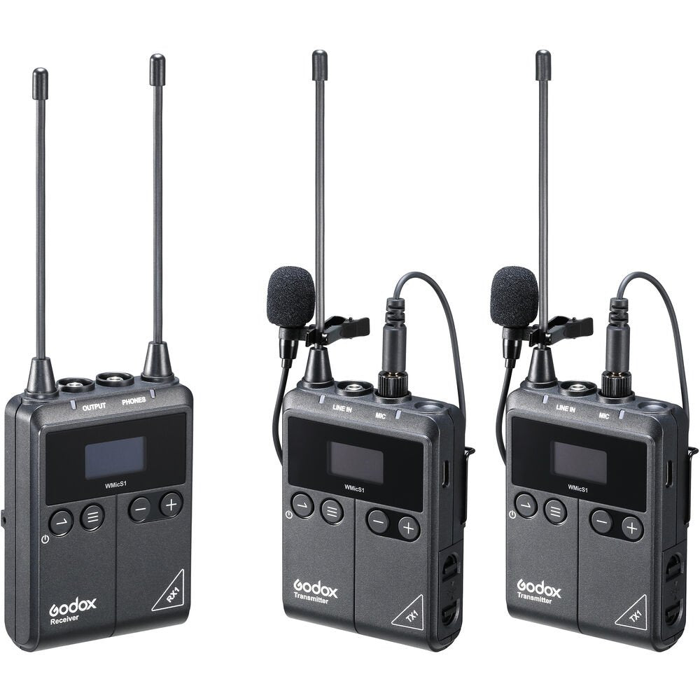Godox WMicS1 Kit 2 Two-Person Camera-Mount Wireless Microphone image 0
