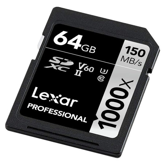 Lexar 64GB Professional 1000x UHS-II SDXC Memory Card image 1