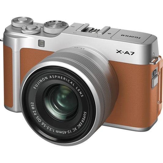 FUJIFILM X-A7 Mirrorless Digital Camera with 15-45mm Lens (Camel) image 0