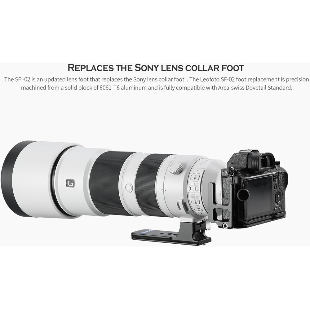 Leofoto SF-02 Lens Foot with Clamp for Sony FE 200-600mm f/5.6-6.3 G OSS Lens image 2