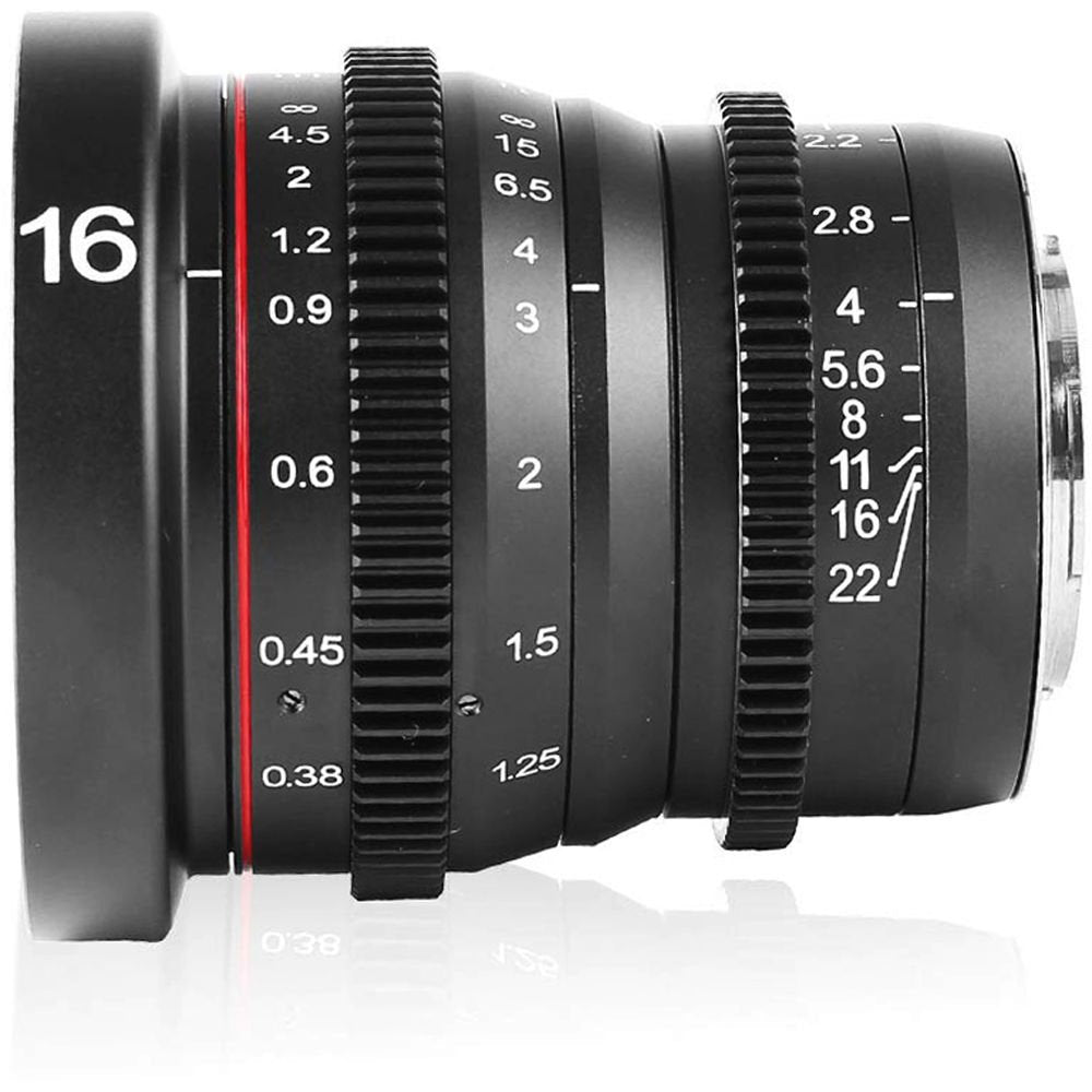 Meike 16mm T2.2 Manual Focus Wide Angle Cinema Lens (MFT Mount) image 2
