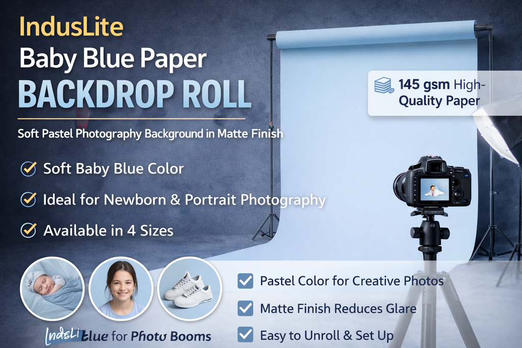 IndusLite Baby Blue Paper Backdrop Roll (INDL-00) image 3