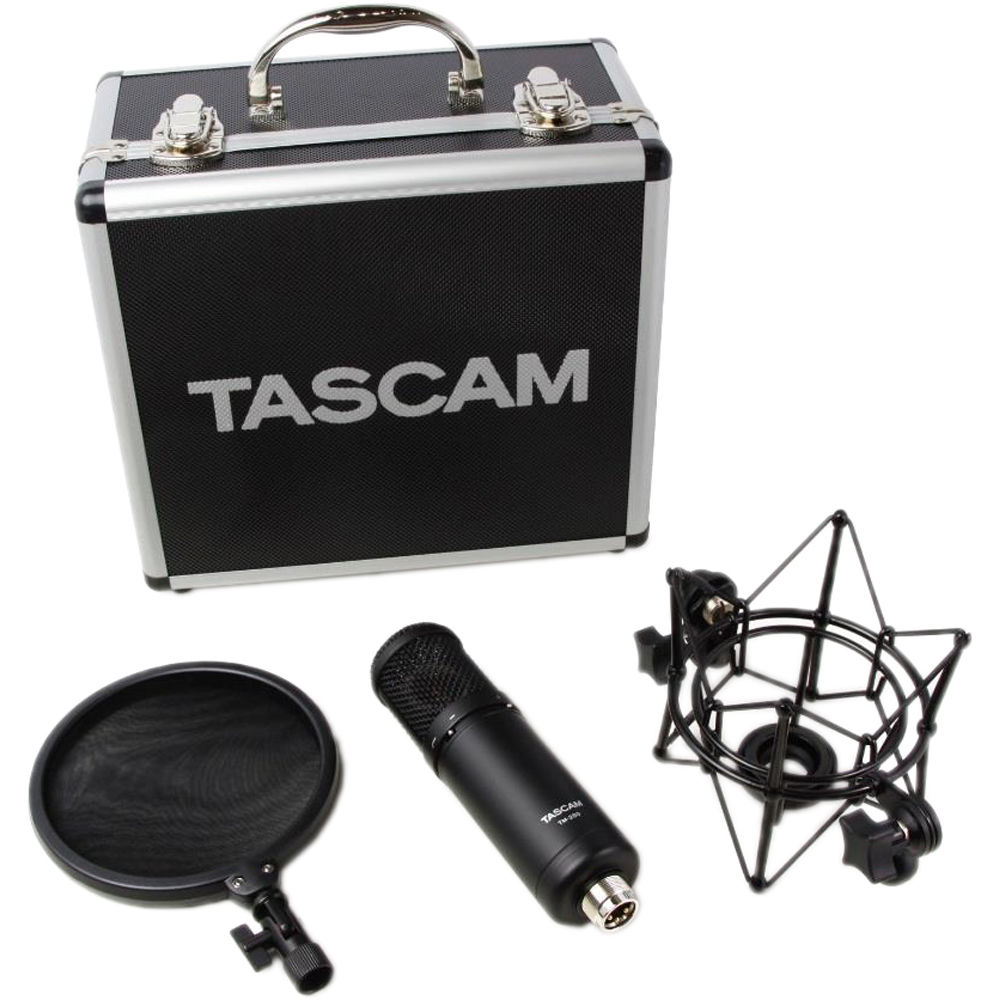 TASCAM TM-280 Studio Microphone with Flight Case, Shockmount, and Pop Filter image 0