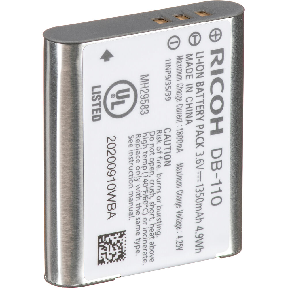Ricoh DB-110 Rechargeable Lithium-Ion Battery (3.6V, 1350mAh) image 0
