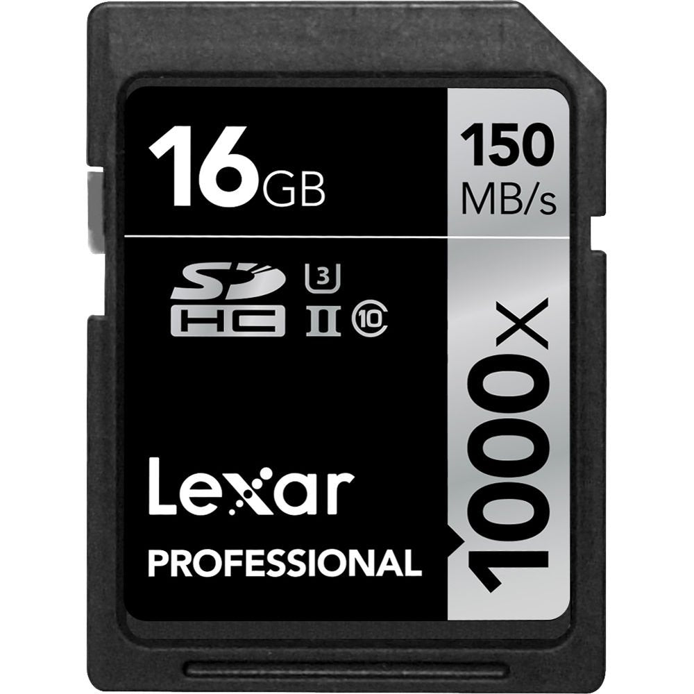 Lexar 16GB Professional 1000x UHS-II SDHC Memory Card image 0